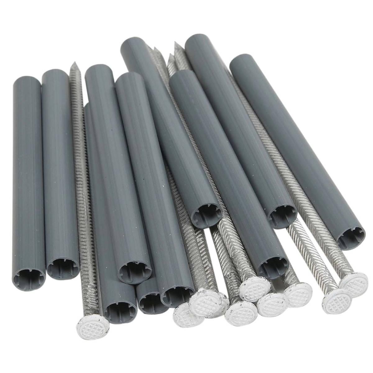 ALUMINUM GUTTER SPIKE AND FERRULE WHITE 10PK