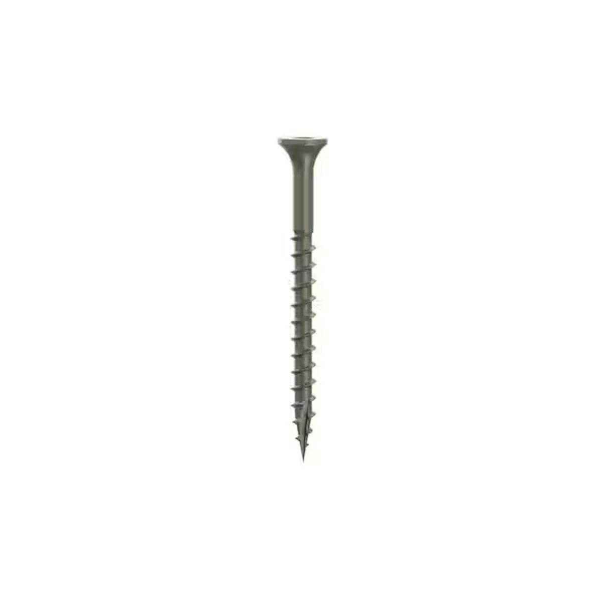 Camo 0341134 Deck Screw, #8 Thread, 2 in L, Bugle Head, Star Drive, Type 17 Slash Point, Carbon Steel, ProTech-Coated