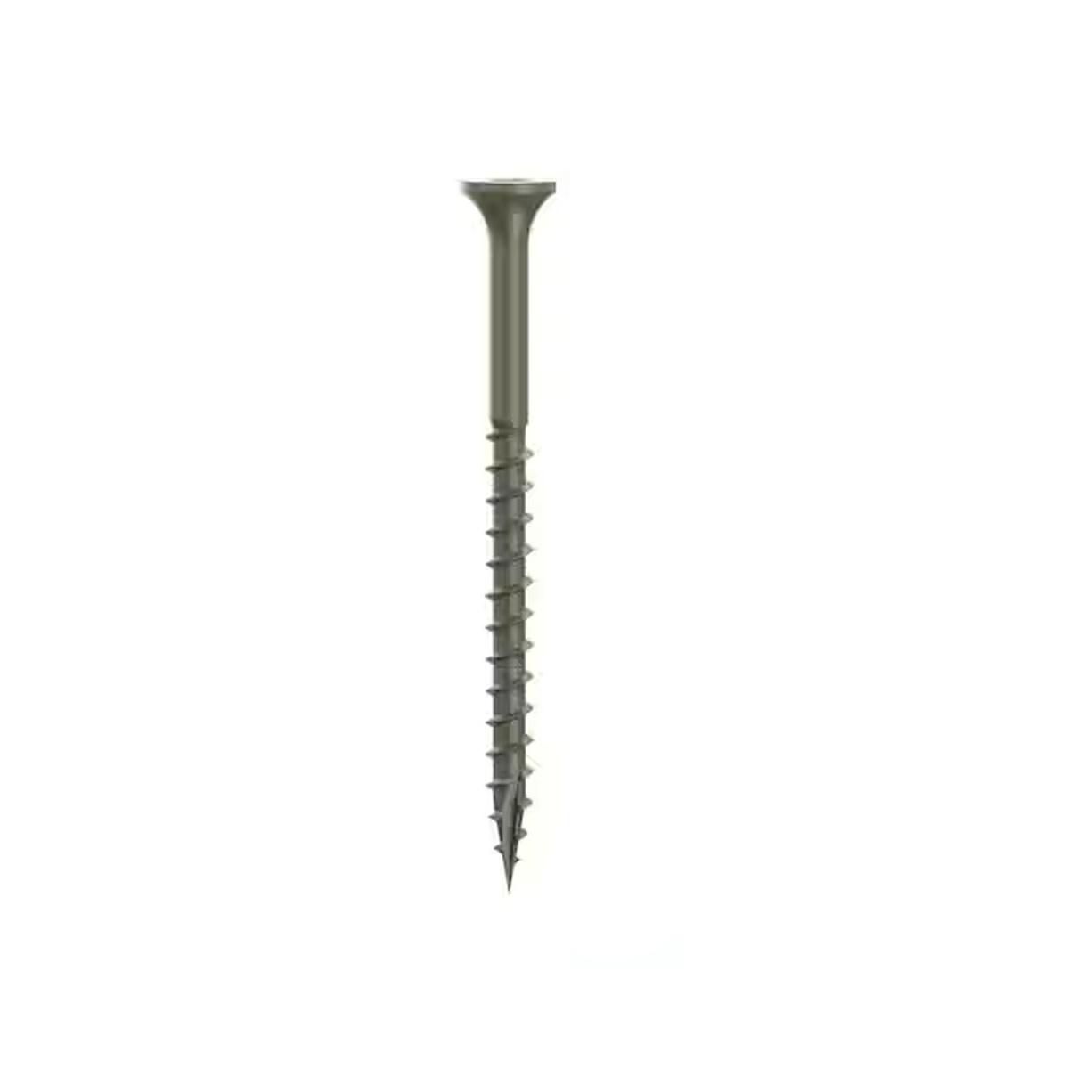 Camo 0341154 Deck Screw, #9 Thread, 2-1/2 in L, Bugle Head, Star Drive, Type 17 Slash Point, Carbon Steel, 350 PK