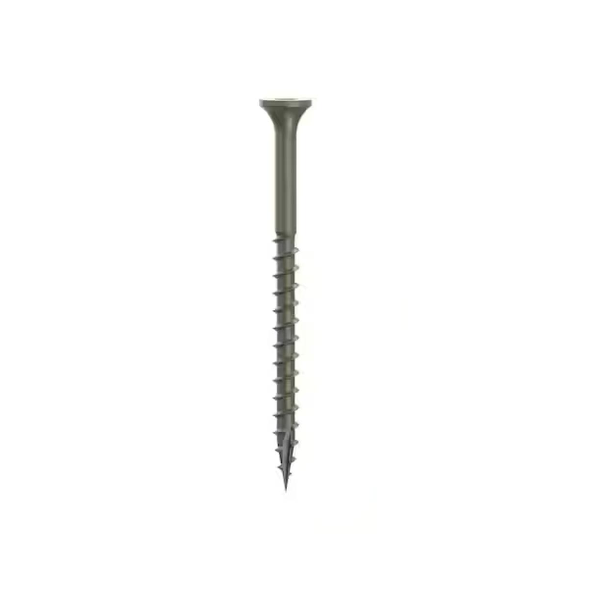 Camo 0341159 Deck Screw, #9 Thread, 2-1/2 in L, Bugle Head, Star Drive, Type 17 Slash Point, Carbon Steel, 1750 PK
