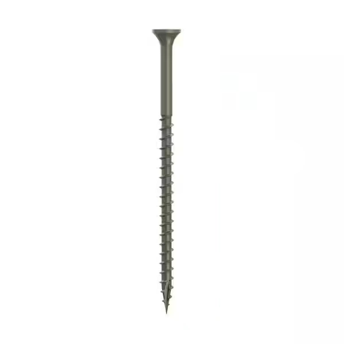 Camo 0341194 Deck Screw, #10 Thread, 3-1/2 in L, Bugle Head, Star Drive, T25 Drive, Type 17 Slash Point, Carbon Steel