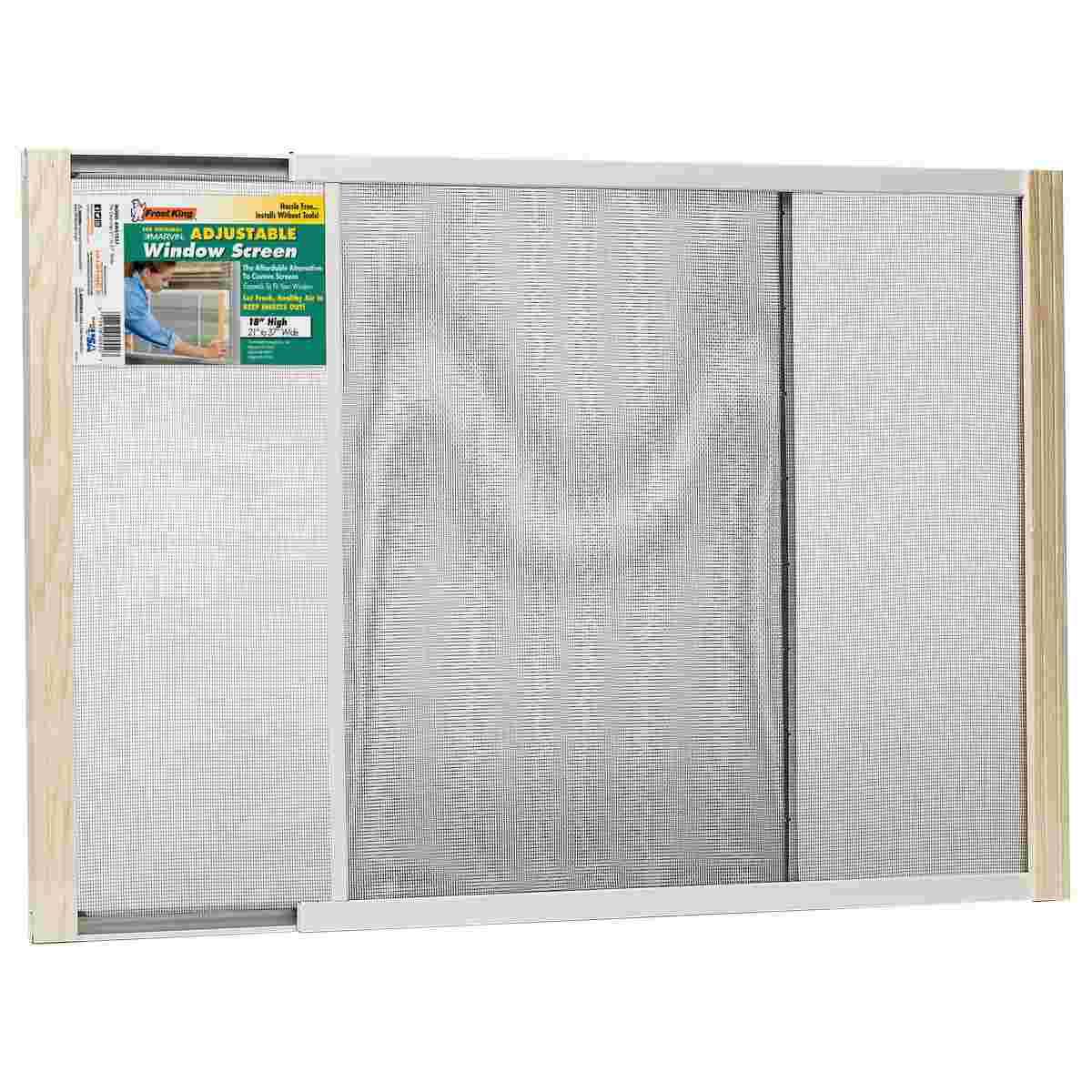 Frost King W.B. Marvin AWS1837 Adjustable Window Screen 18-in x 21-in to 37-in Aluminum