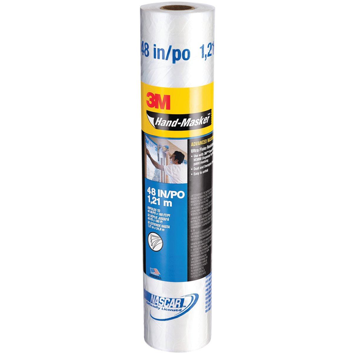 3M AMF48 Masking Film, 180 ft L, 48 in W, 0.4 mil Thick, Clear