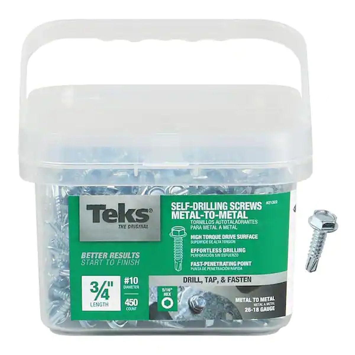 Teks Self-Drilling Screws 10 X 3/4" Hwh/