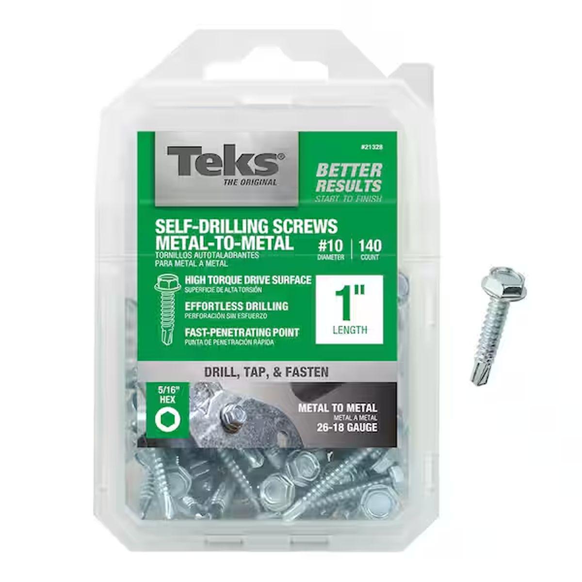 Teks Self-Drilling Screws 10 X 1" Hwh/Dr