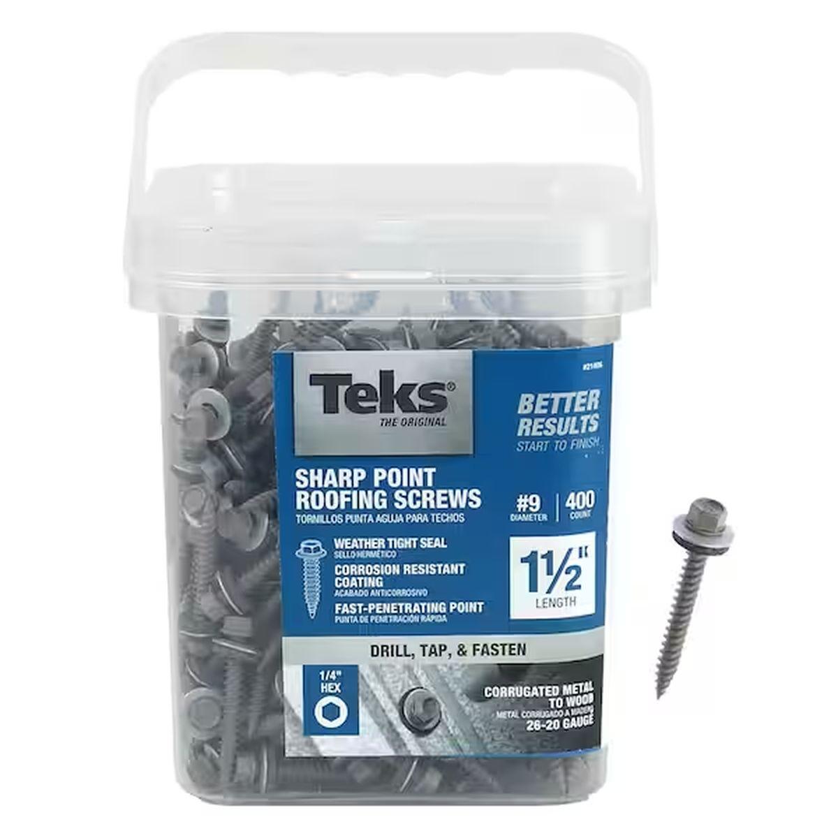 Teks RoofingScrew s 9 X 1-1/2" Hwh/Shar