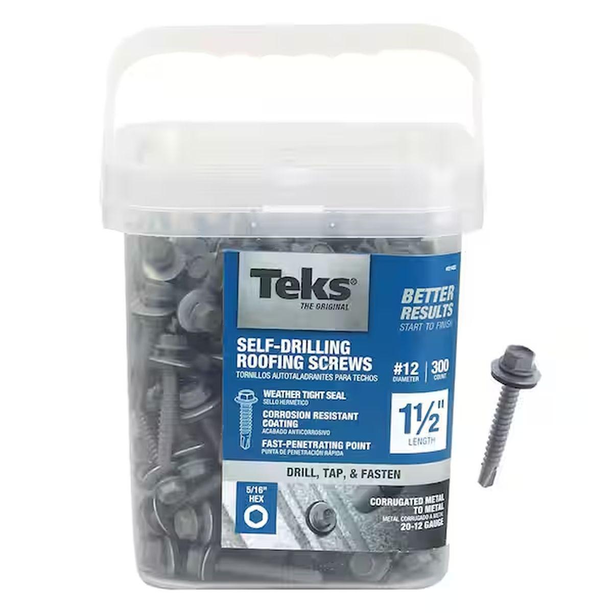 Teks RoofingScrew s 12 X 1-1/2" Hwh/Dri