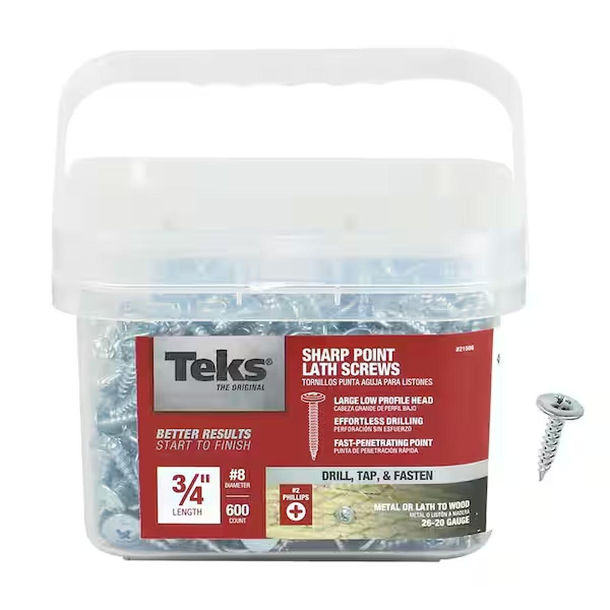 Teks Lath 8 X 3/4" TruStainless Steel-Head/Sh