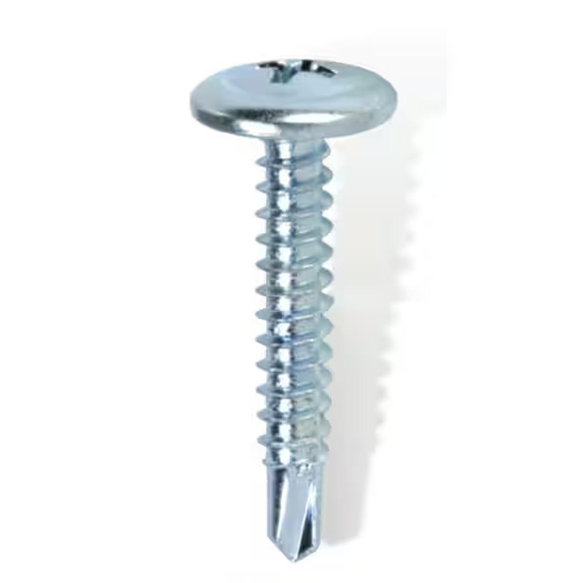 Teks 21530 Lath Screw, #8 Thread, 3-1/4 in L, Truss Head, Phillips Drive, Drill Point, Steel, Zinc Alt #1