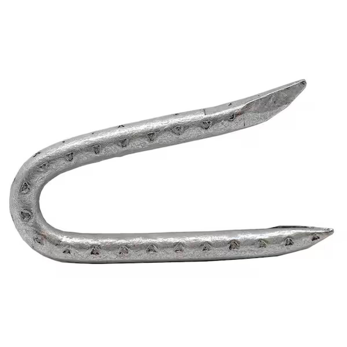 ProFIT 0079095 Series Fence Staple, 1-1/2 in L, Electro-Galvanized, 1/4 in W Crown, 9 ga