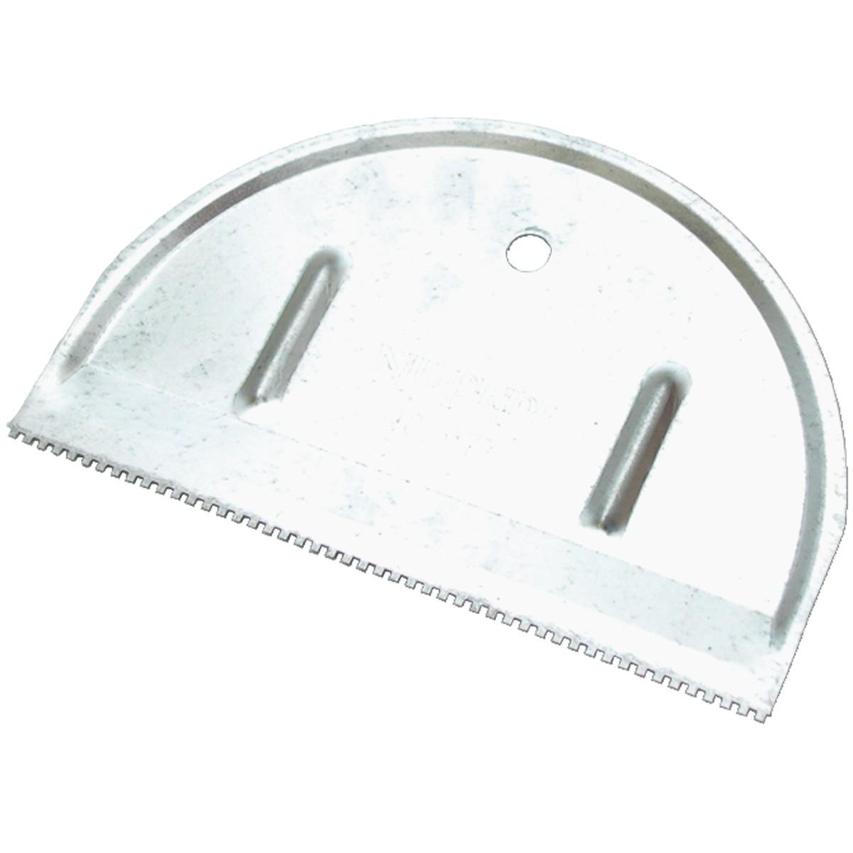 Marshalltown 977 Spreader, 1/16 in W x 1/16 in D Notch, 4 in W Blade, Notched, Ribbed Blade