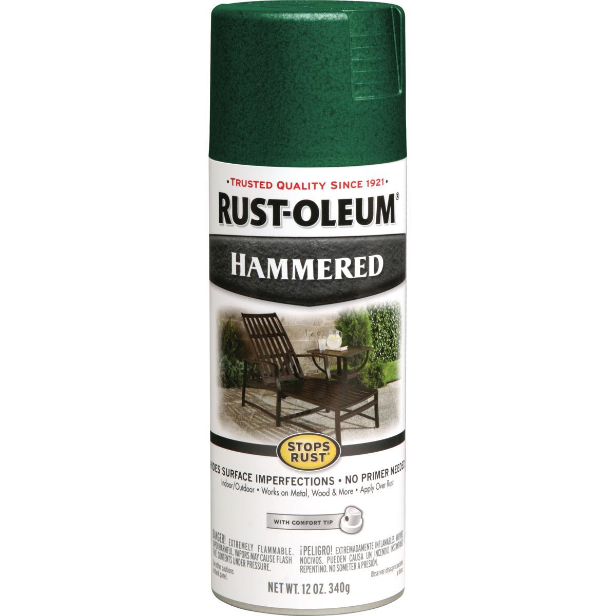 Paint Spray Hammered Grn 12Oz