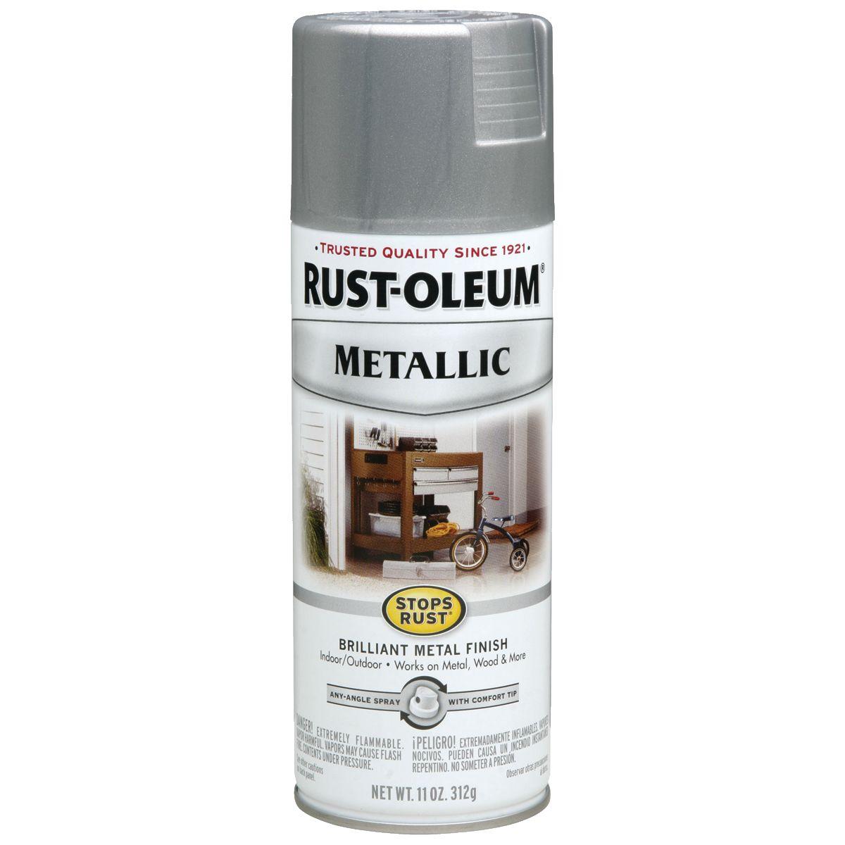Rust-Oleum 7271830 Rust Preventative Spray Paint, Metallic, Silver, 11 oz Can