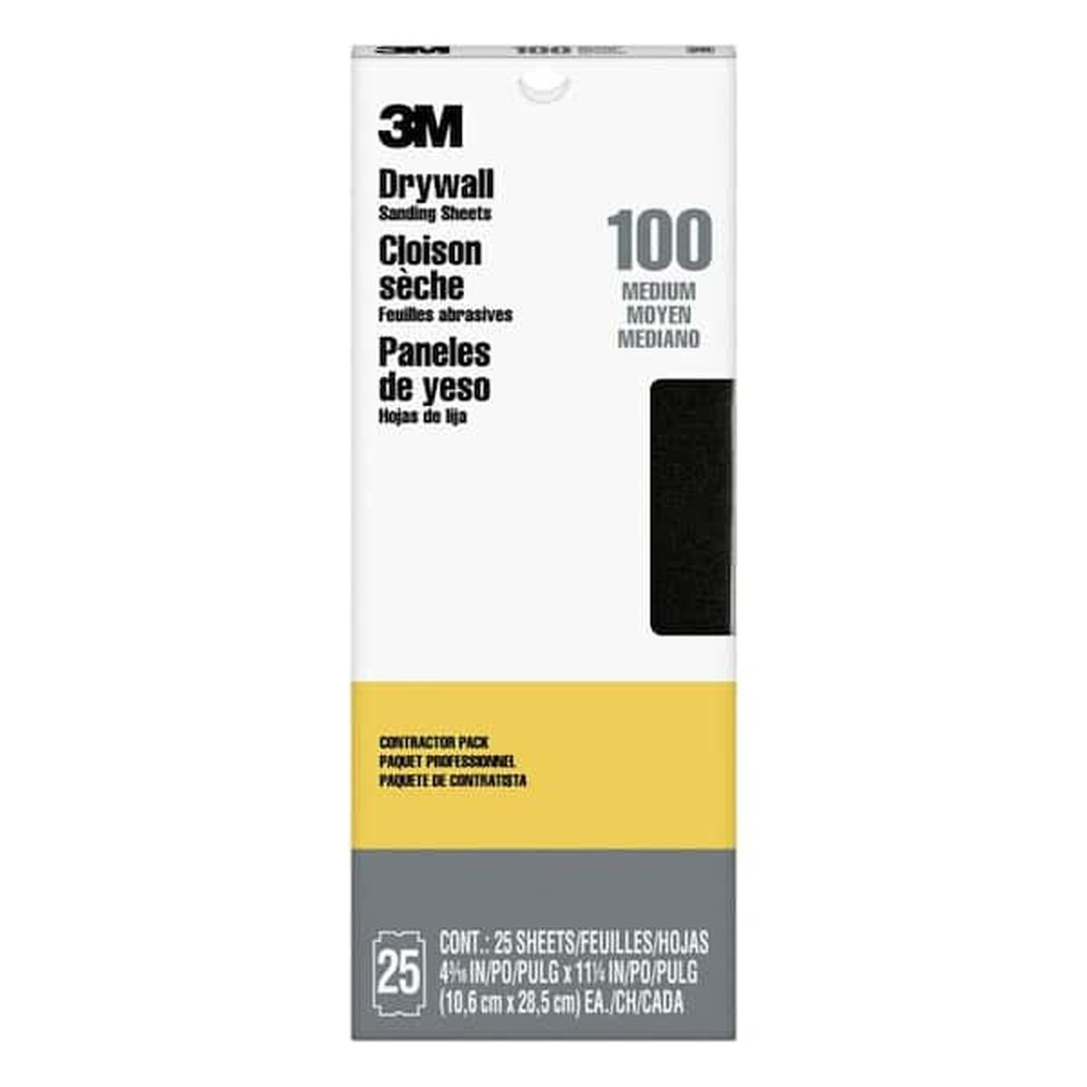 3M 99432 Sandpaper, 11-1/4 in L, 4-3/16 in W, 100 Grit, Medium, Aluminum Oxide Abrasive