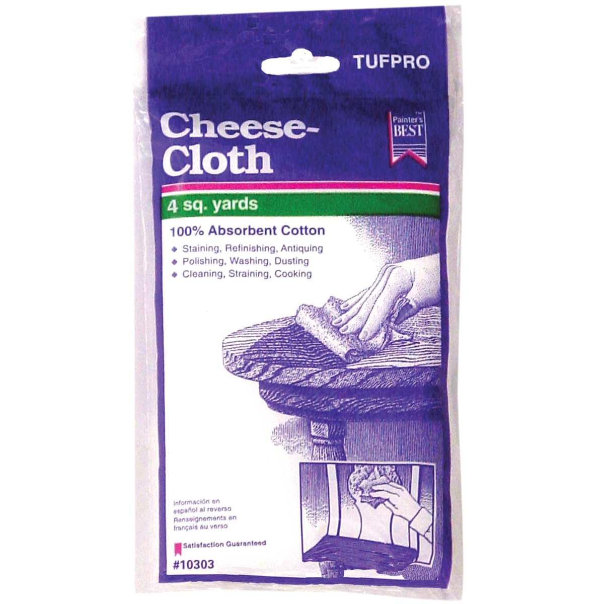 SuperTuff 10303 Cheese Cloth, White, Cotton, 12 Pack