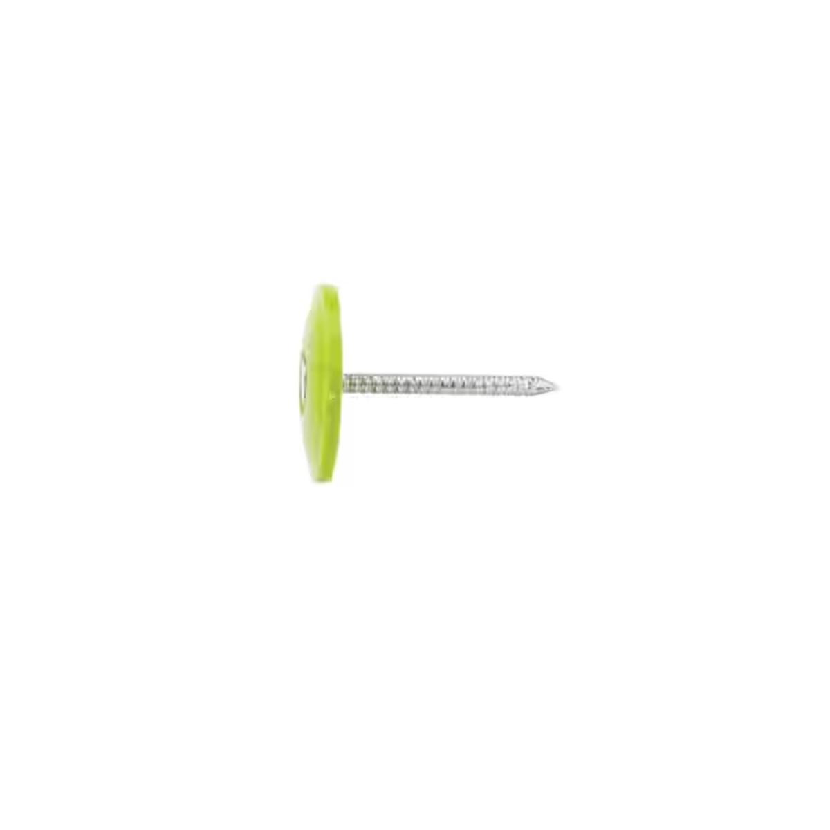 Stinger 0135075 Cap Nail, 1-1/4 in L, Flat Head, 12 ga, Plastic