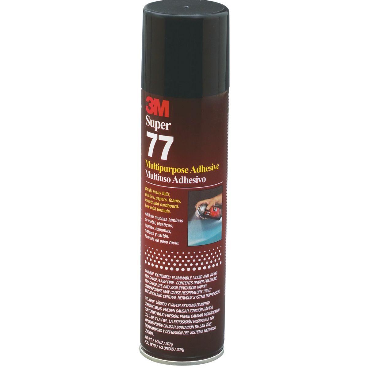 3M 77-07 Multi-Purpose Adhesive, Liquid, Sweet Fruity, Clear, 7 oz Can