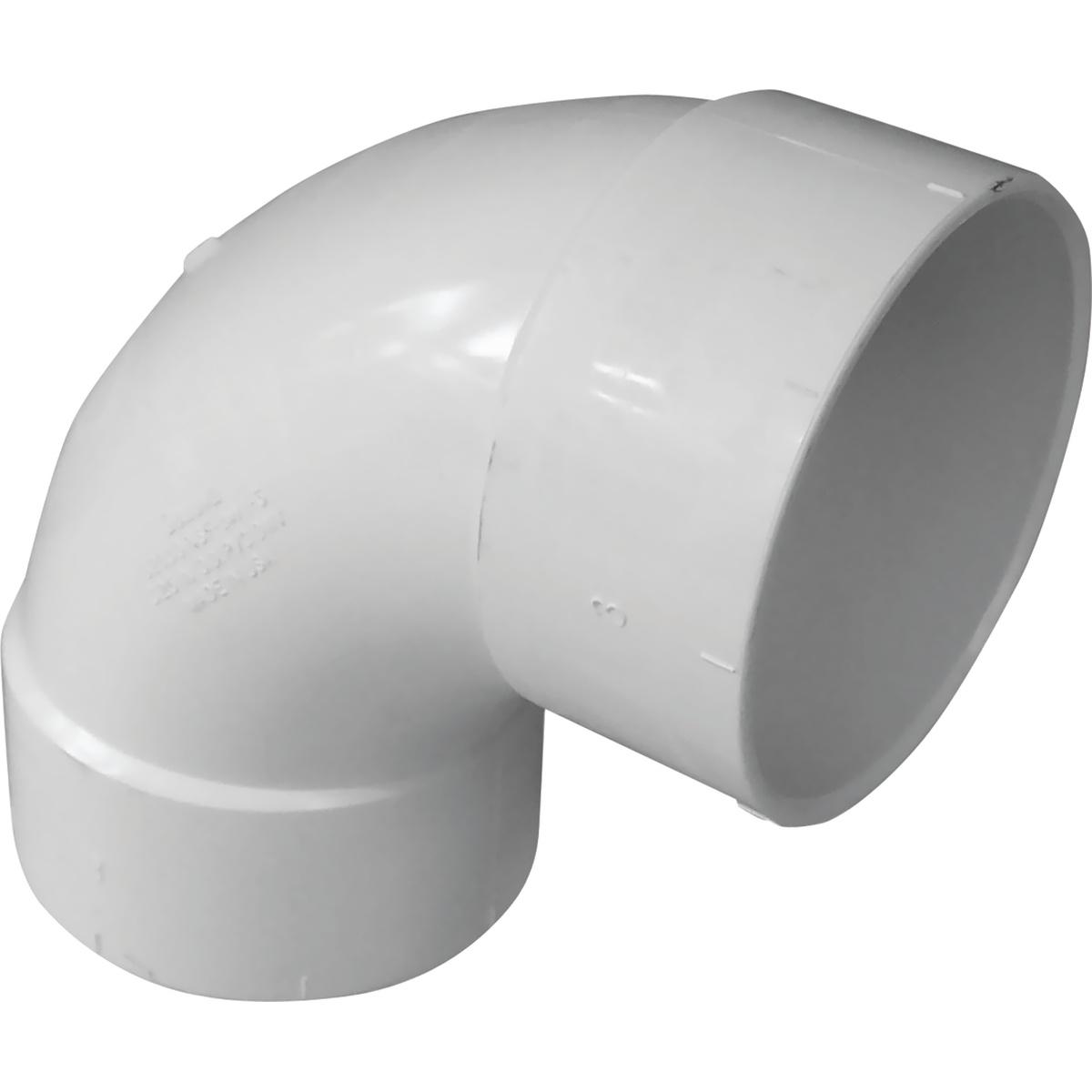 Canplas 414164BC Sanitary Pipe Elbow, 4 in, Hub, 90 deg Angle, PVC