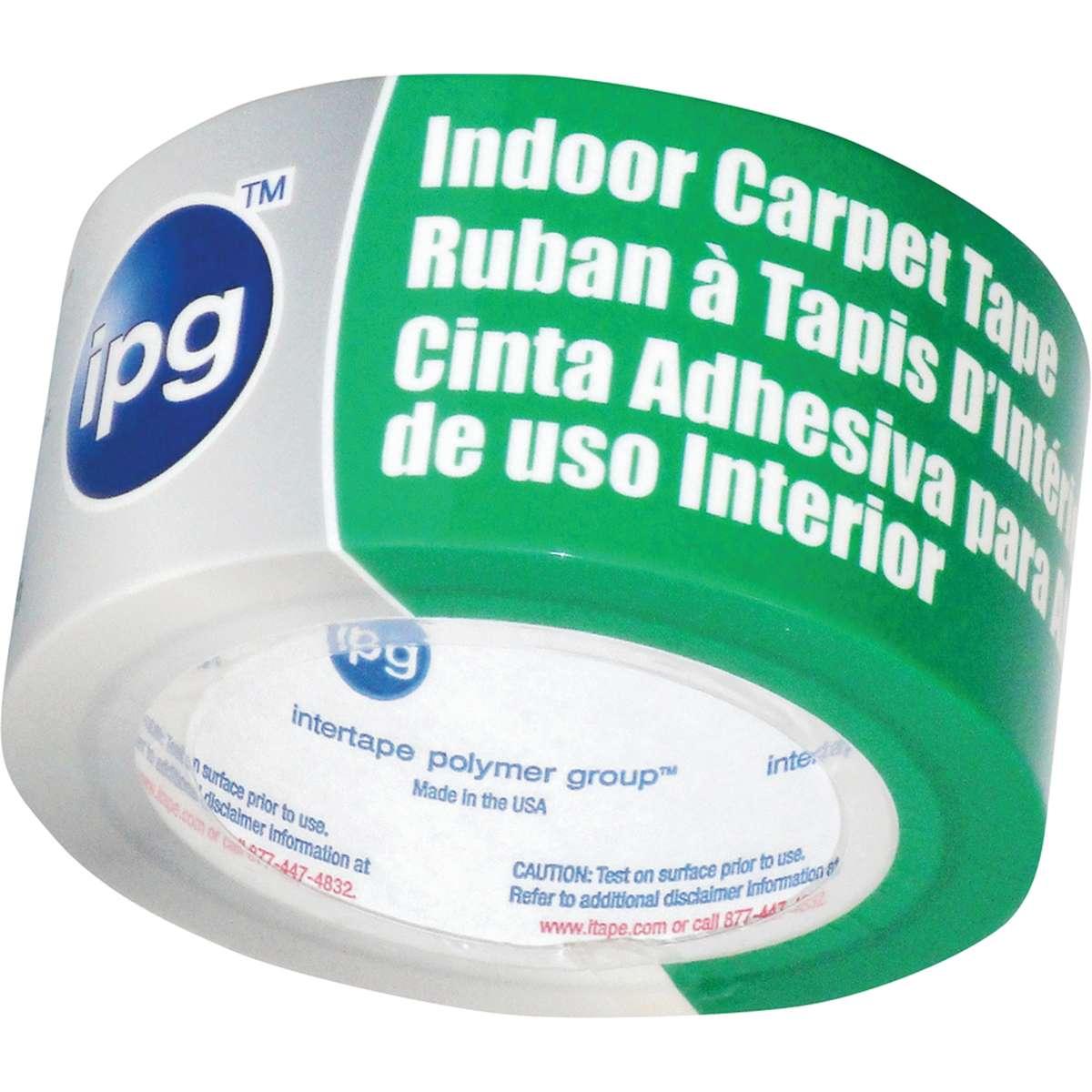 IPG 9971 Double-Sided Carpet Tape, 10 yd L, 1-7/8 in W, Vinyl Backing