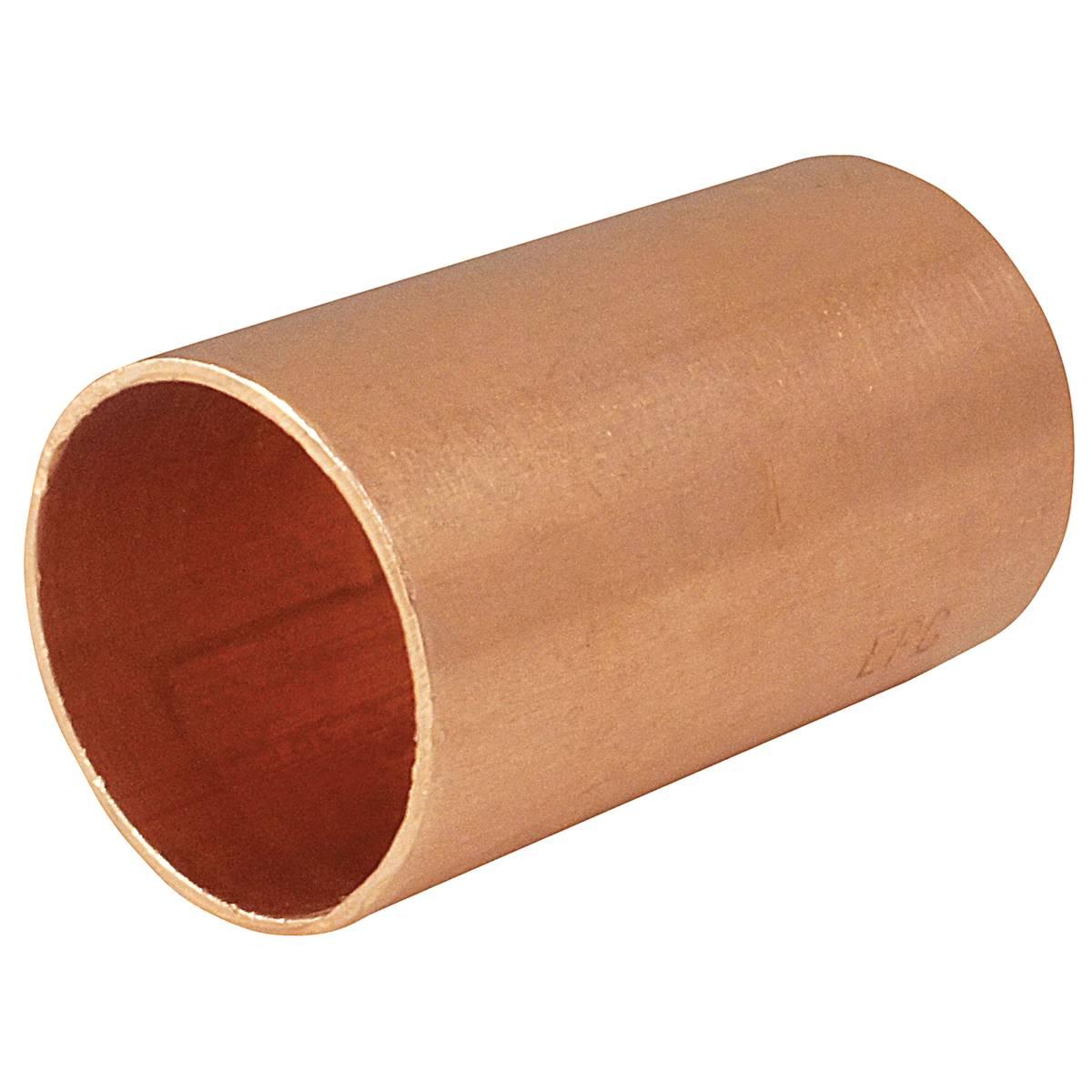 Nibco W00720D Pipe Coupling with Stop, 1/2 in, Sweat, Copper