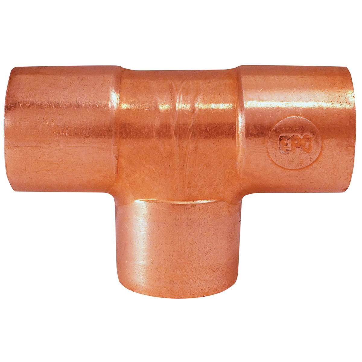 Nibco 611 Series W01640D Pipe Tee, 1/2 in, Sweat, Copper, 722 psi Pressure