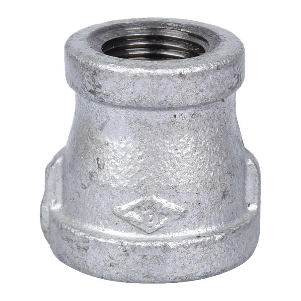 ProSource 24-1/2X3/8G Reducing Pipe Coupling, 1/2 x 3/8 in, Threaded, Steel, 40 Schedule, 300 psi Pressure