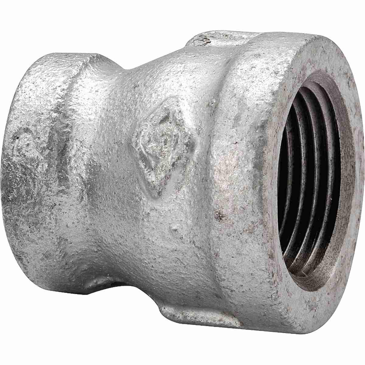ProSource 24-3/4X1/2G Reducing Pipe Coupling, 3/4 x 1/2 in, Threaded, Steel, 40 Schedule, 300 psi Pressure