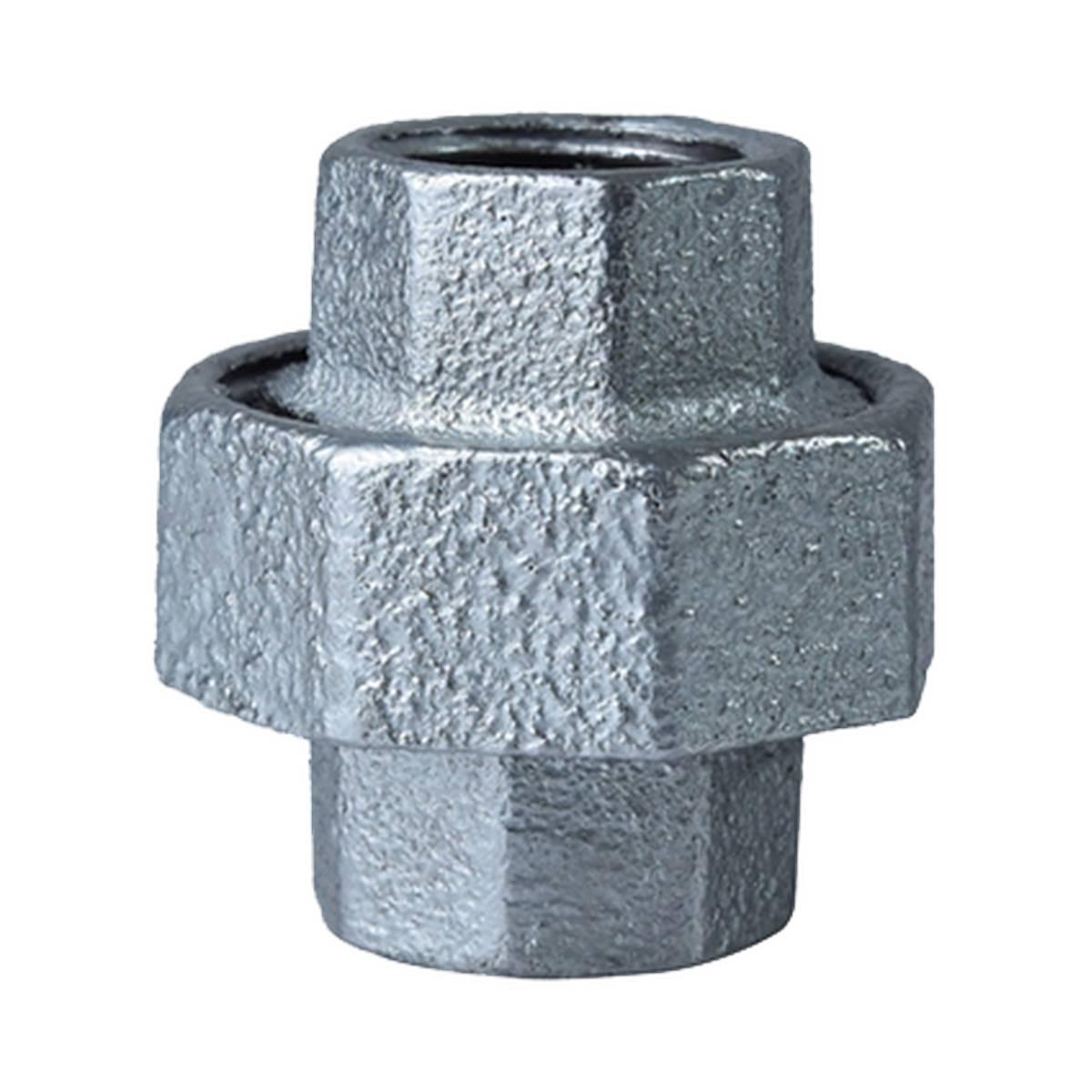 ProSource 34B-1/2G Pipe Union, 1/2 in, Threaded, Iron, 40 Schedule, 300 psi Pressure