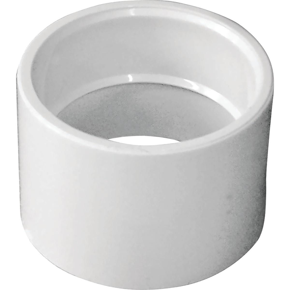 Canplas 193001 Coupling, 1-1/2 in, Hub, PVC, White