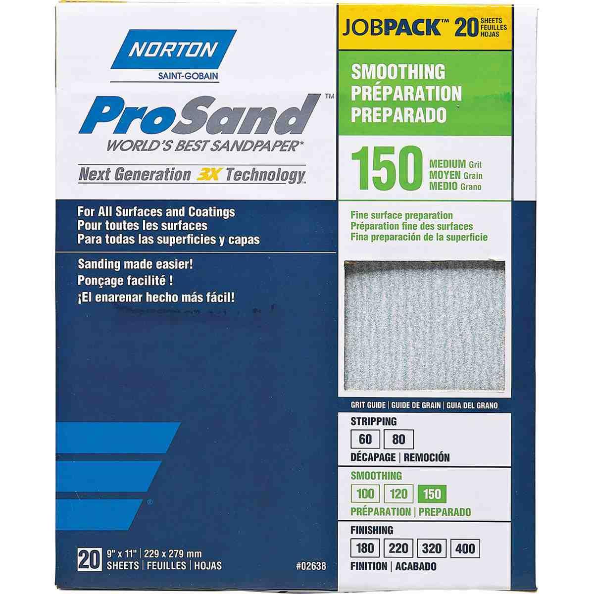 PROSAND SHEET 150GT 20PK 68171
