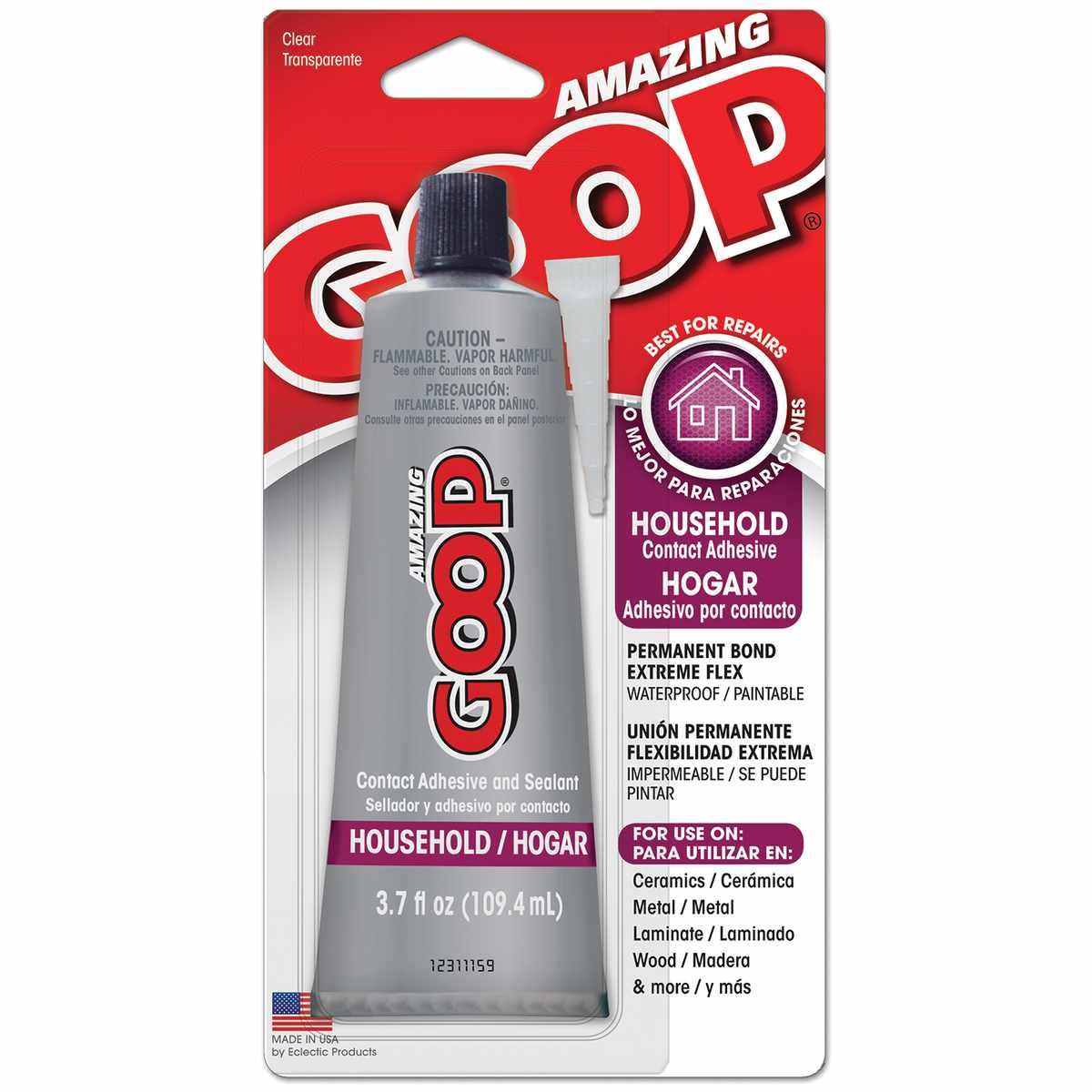 Amazing Goop 130012 Household Adhesive, Liquid, Clear, 3.7 oz Tube