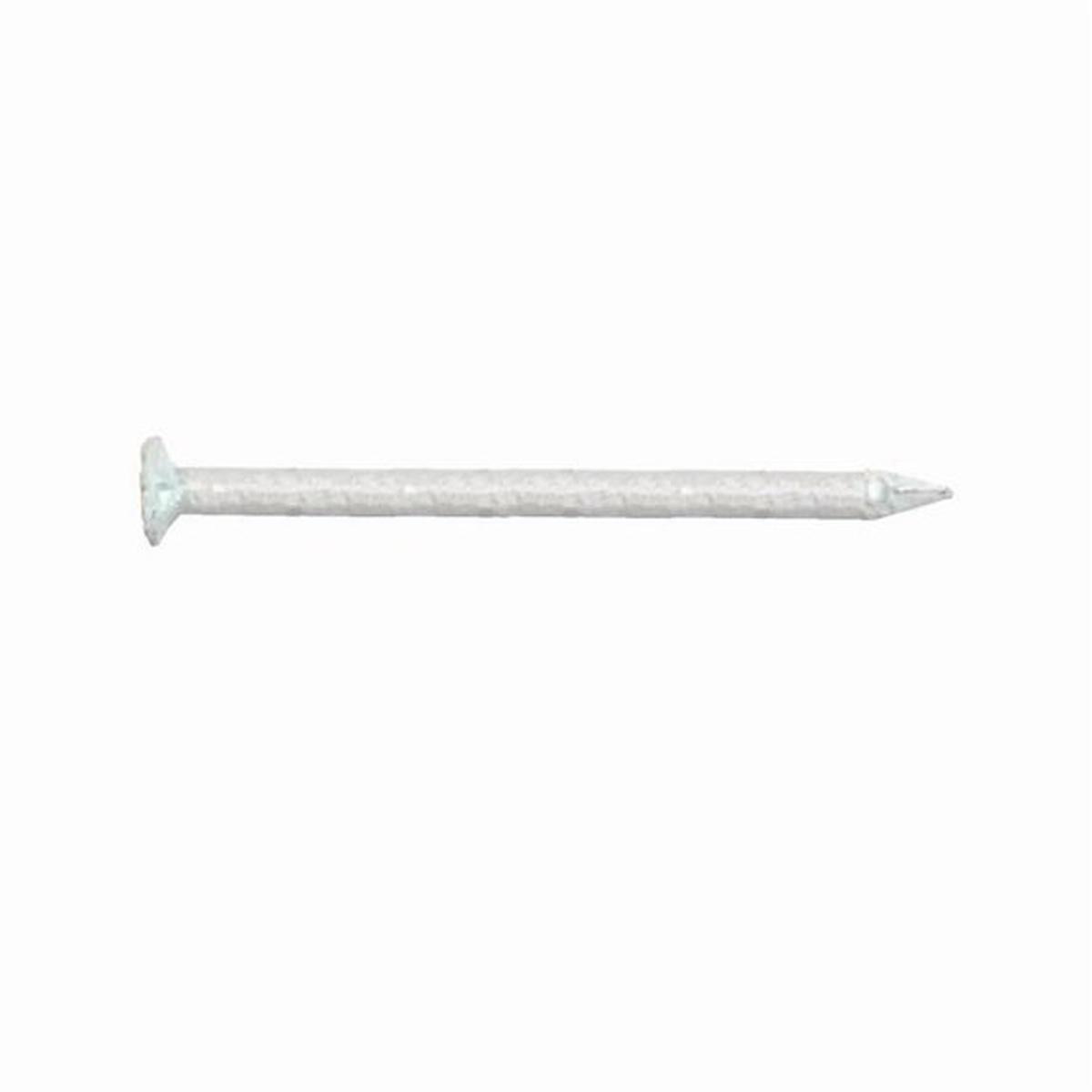 Maze SST31128252 Finishing Nail, 3D, 1-1/4 in L, Stainless Steel, Checkered Head, Plain Shank, White, 1 lb
