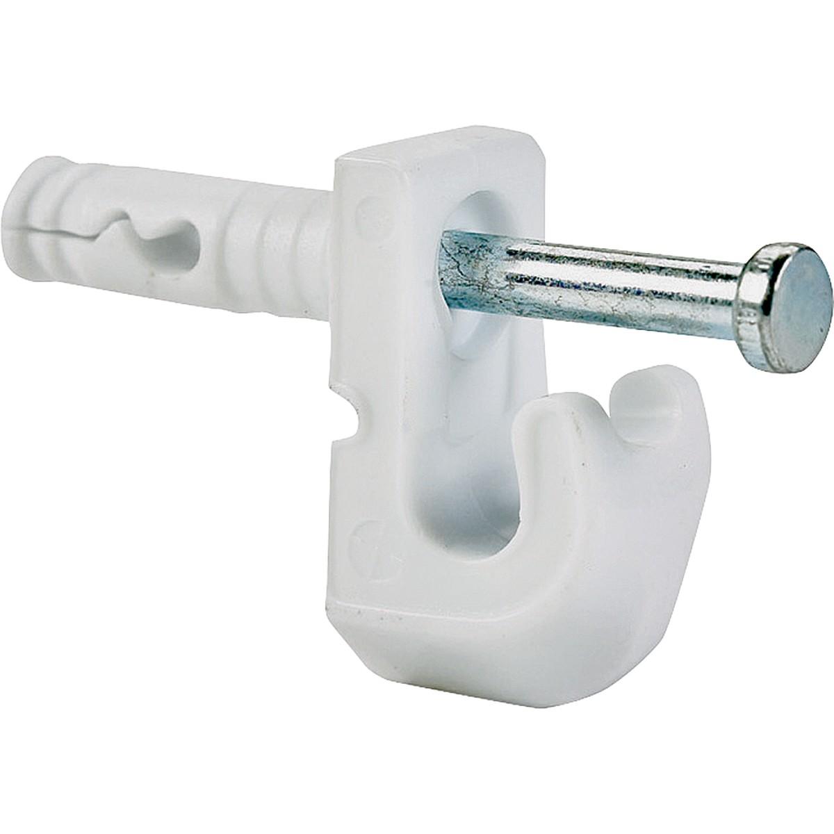Wire Shelf Wall Clips White Resin 7-Count