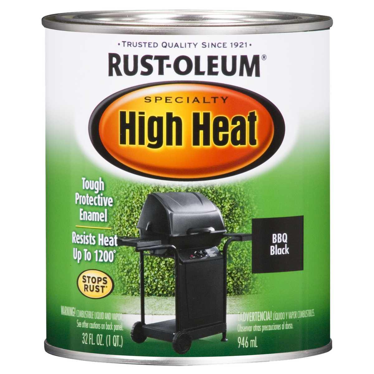 High Heat Flat Bar-B-Que Satin Black Enamel Interior Exterior Paint