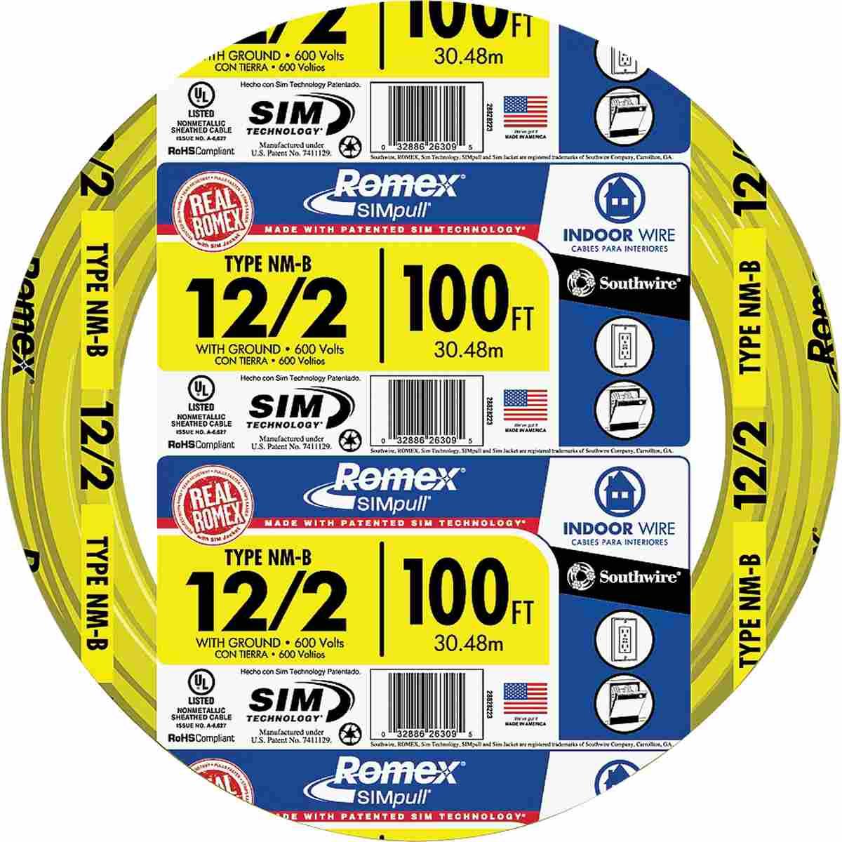12/2 NM W/GX 100' BUILDING WIRE