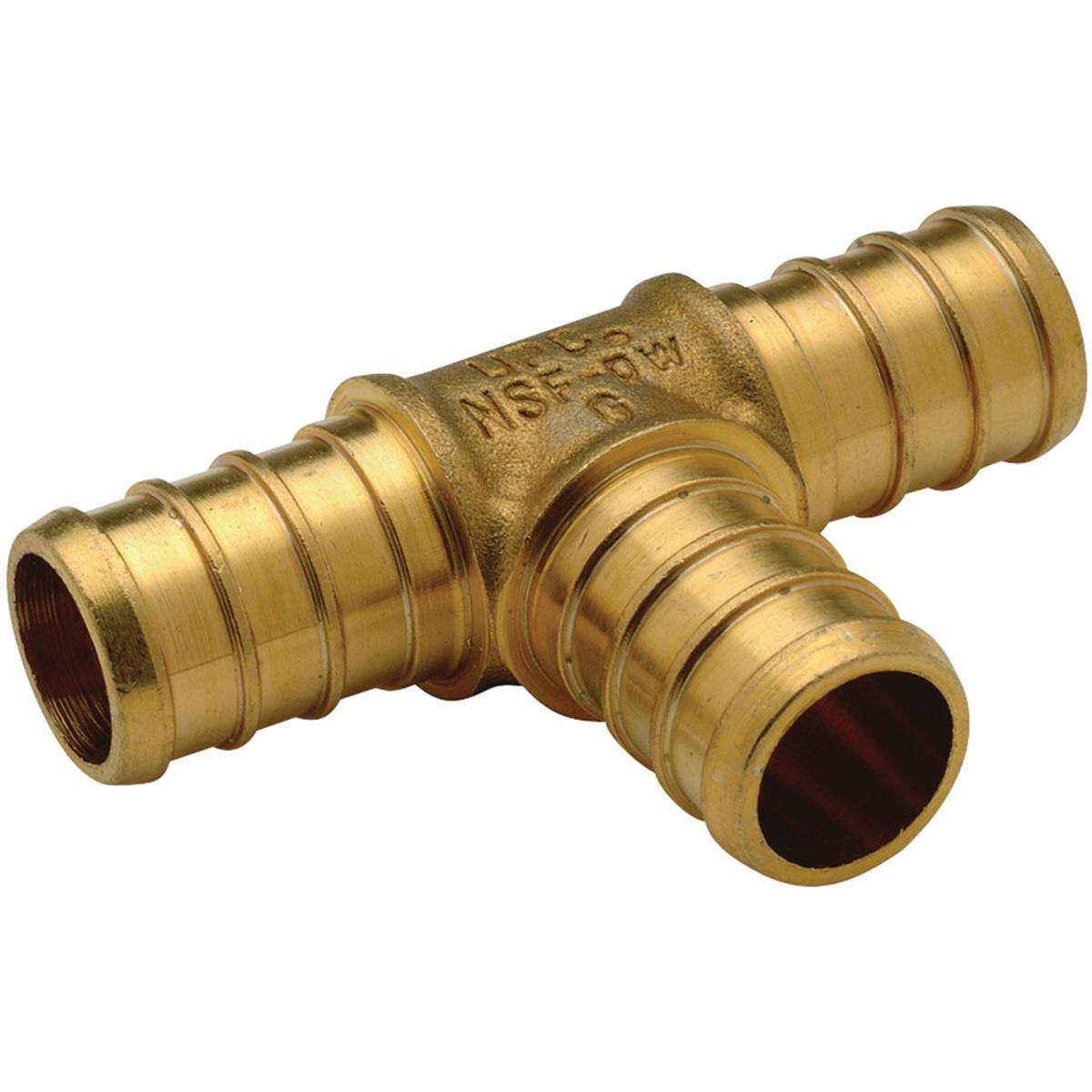 PEX FITTING 1/2"TEE BRASS 10PK.