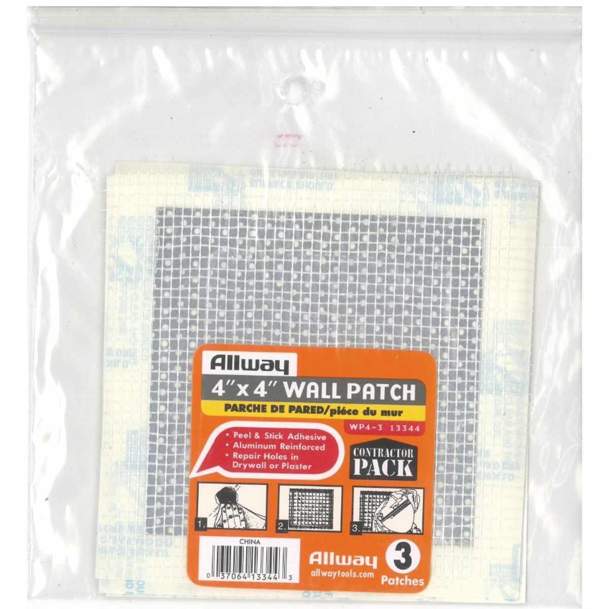 ALLWAY WP4-3 Drywall Patch, 4 x 4 in Dimensions