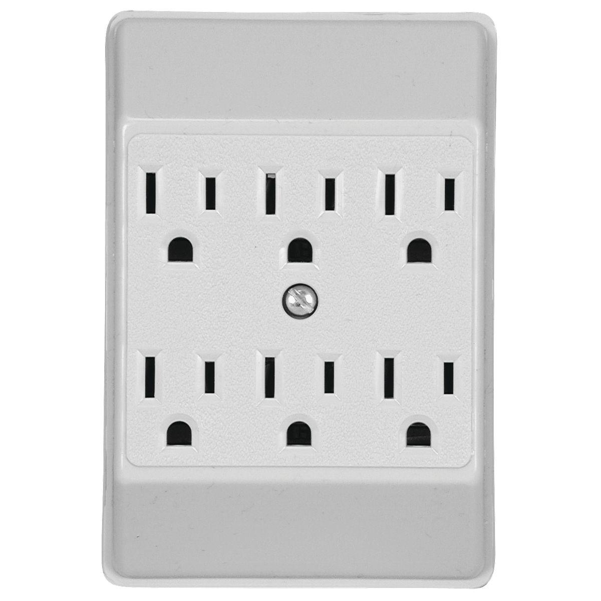 6 Outlet Power Strip Tap White