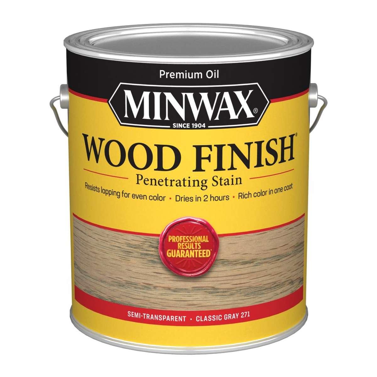 Wood Finish Classic Gray 271 Semi-Transparent Oil-Based Interior Wood Stain 1 Gallon