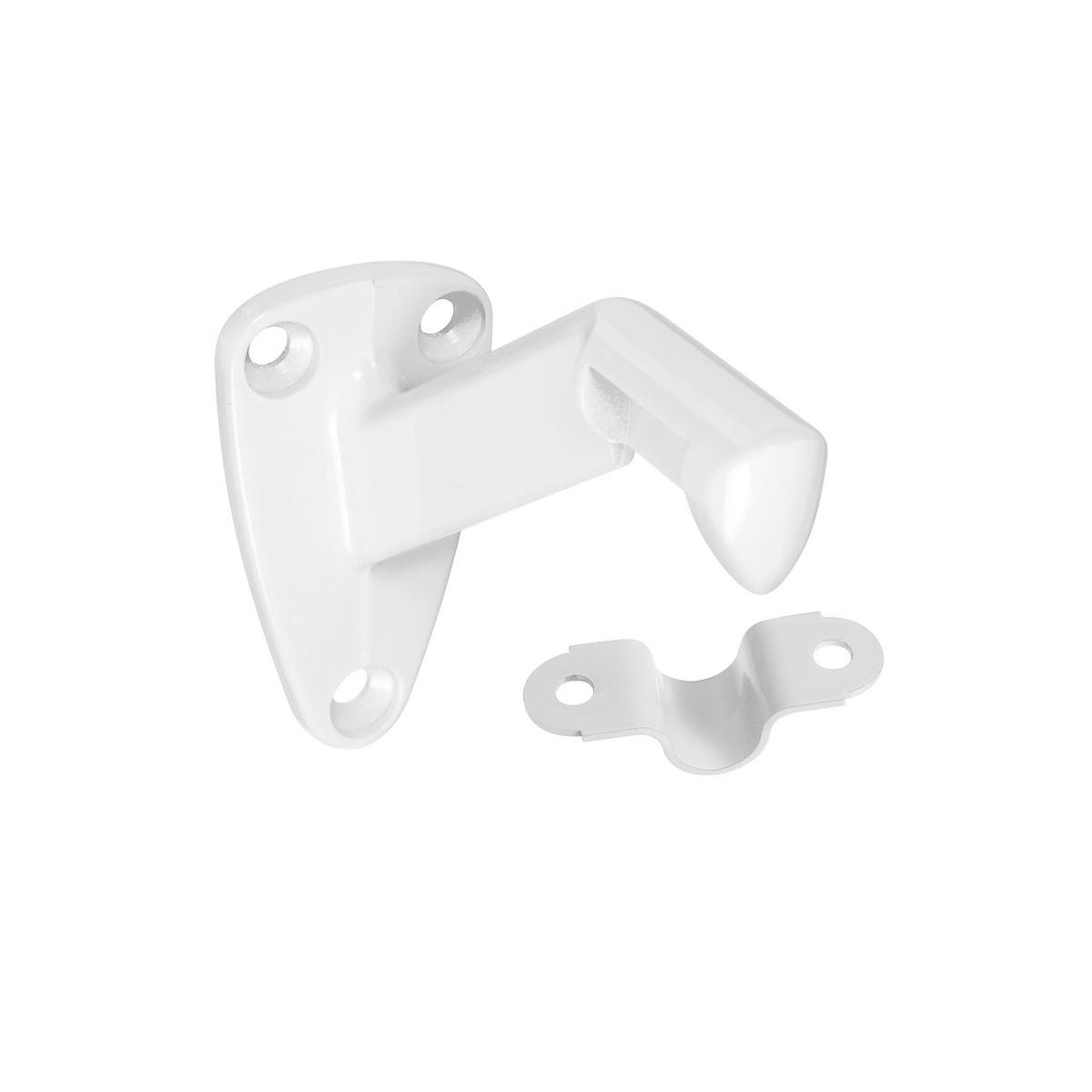 National Hardware White Zinc Handrail Bracket with Strap