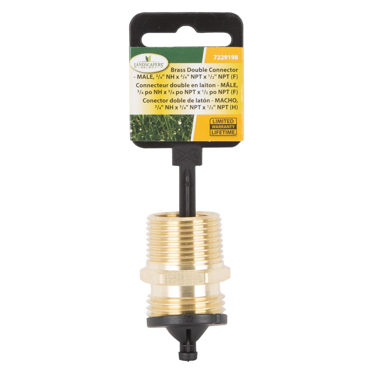 HOSE CONNECTOR 3/4 X 3/4 X 1/2 NH X MNPT X FNPT