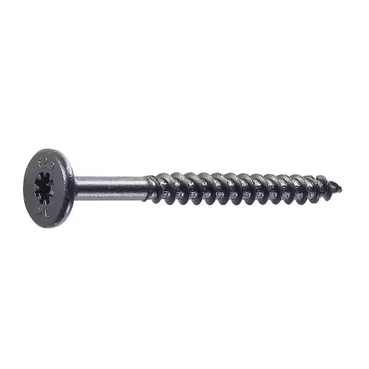 HeadLOK Structural Wood Screws 2-7/8 in. Flat Head Wood Screws Black 12-Pack Alt #2