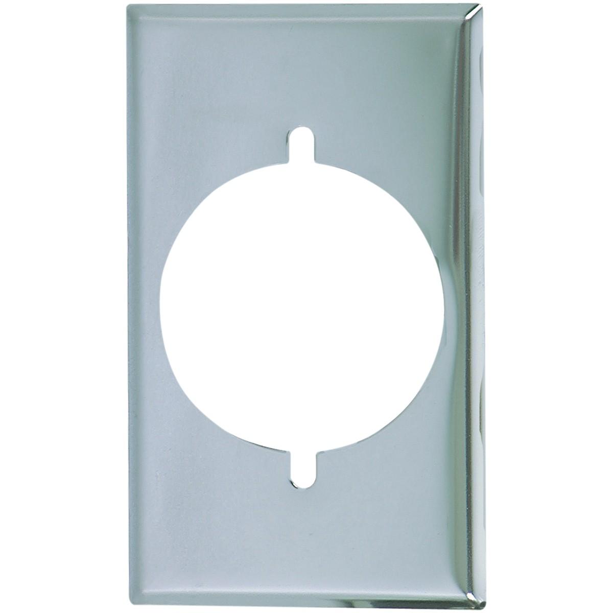 DRYER RECEPTACLE PLATE CHROME 1G