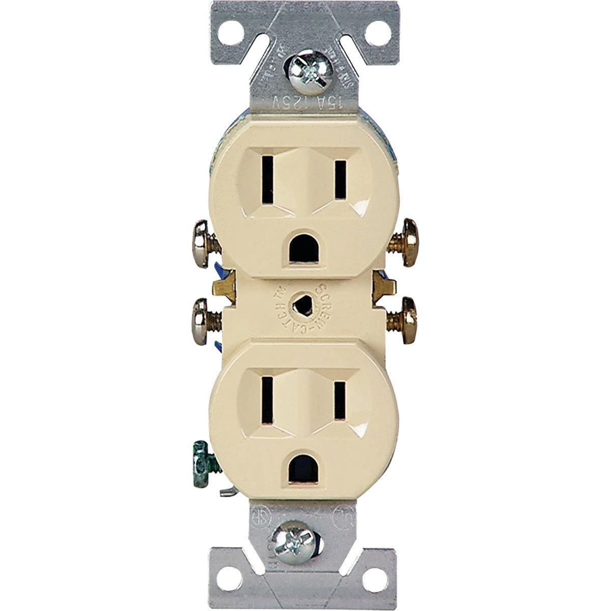 Duplex Receptacle 15A Sp Ivory