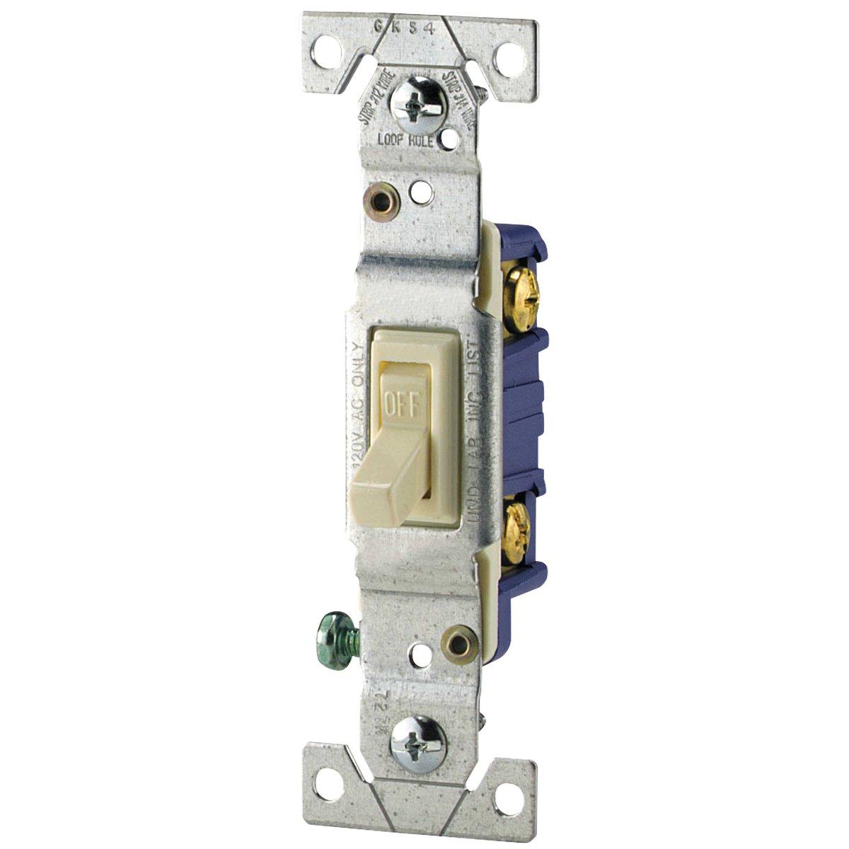 Grounded Toggle Switch Ivory