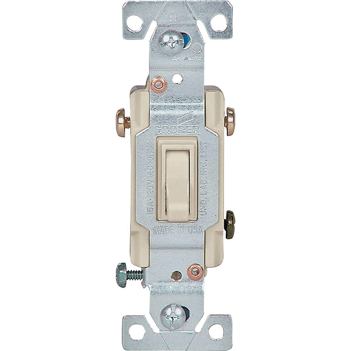 Ground Toggle Switch 3-Way Ivory