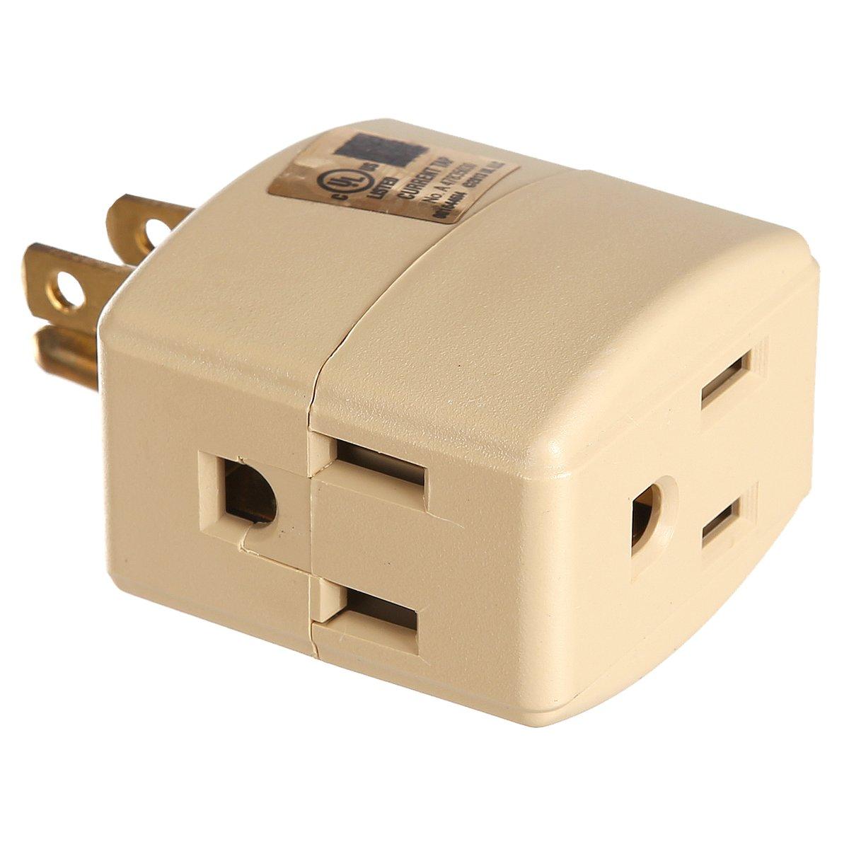 Cube Tap 3 Outlet Grounded Ivory