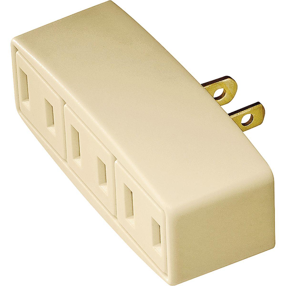 3 OUTLET TAP 15A 2-WIRE IVORY