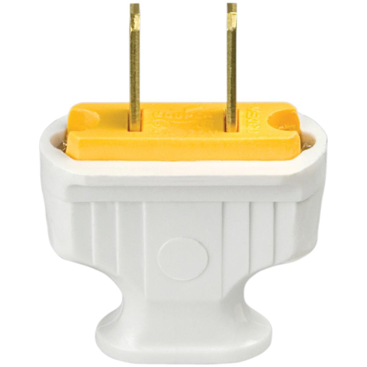 2 Wire Plastic Plug White