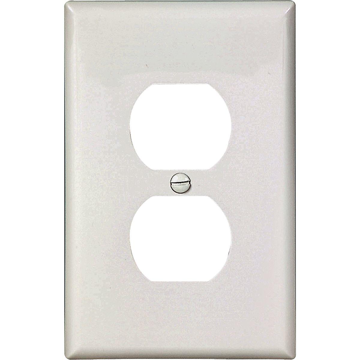 DUPLEX PLATE 1G MID-SIZE WHITE